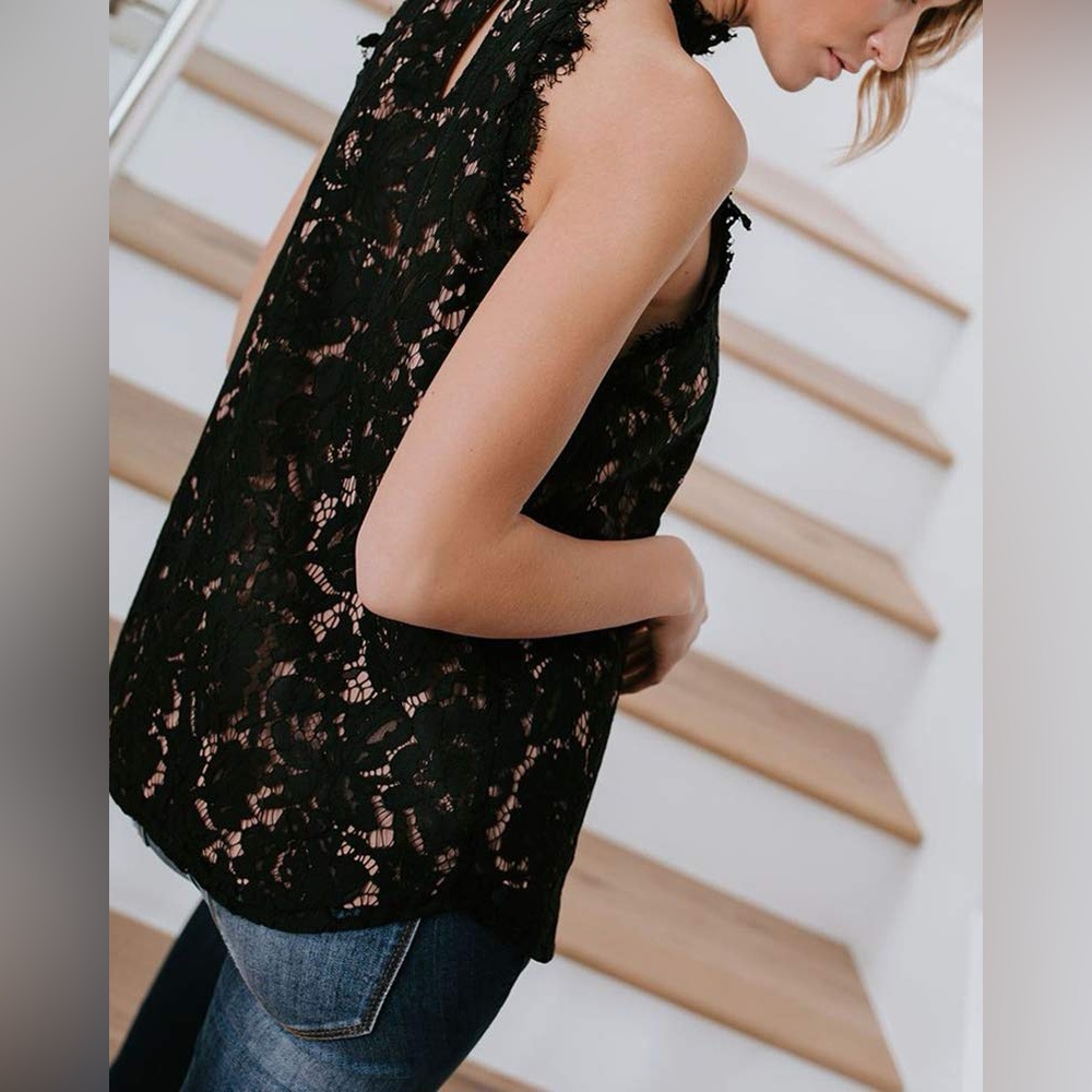 Sugarlips Black Lace Tank Top